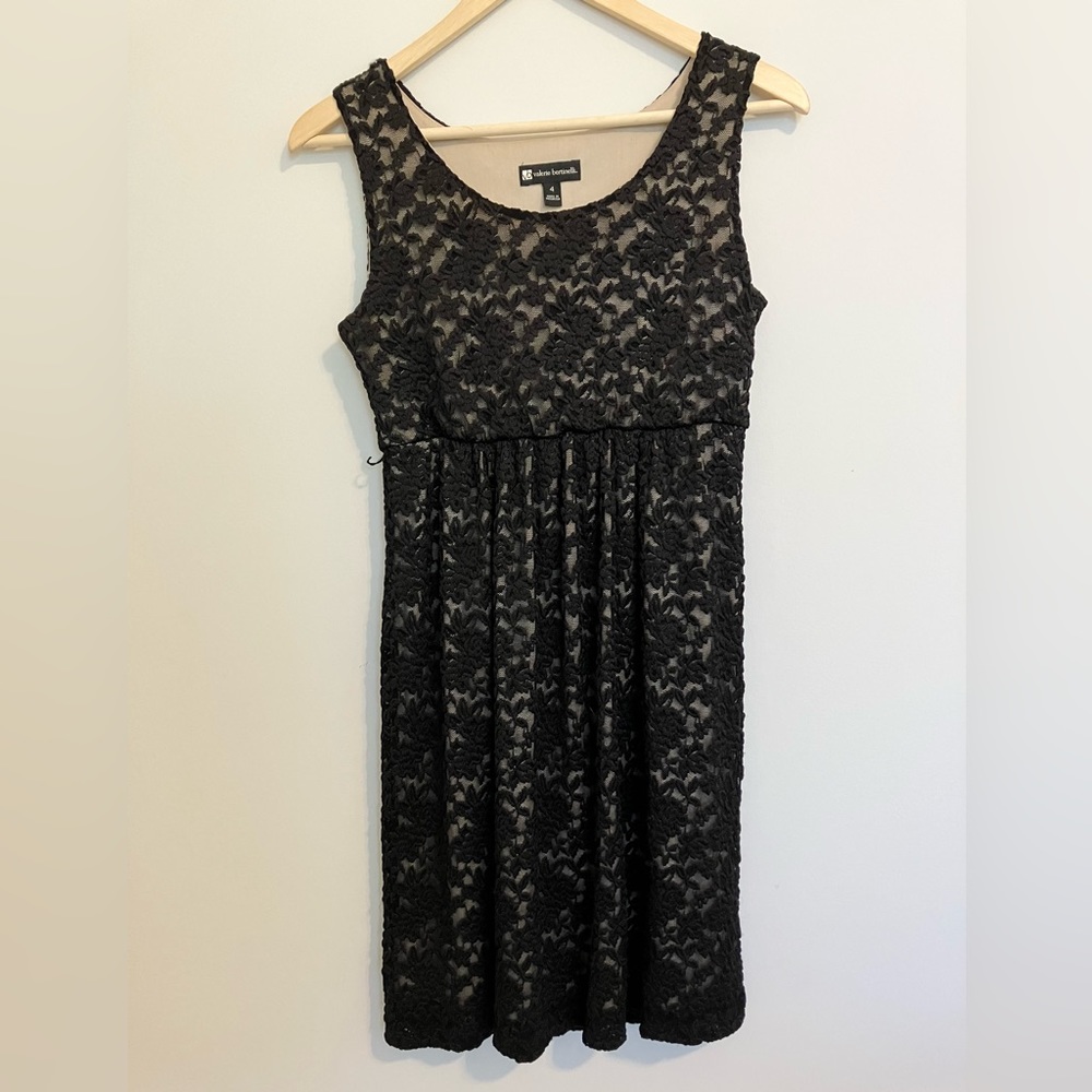 Valerie Bertinelli Black Lace Cocktail Dress